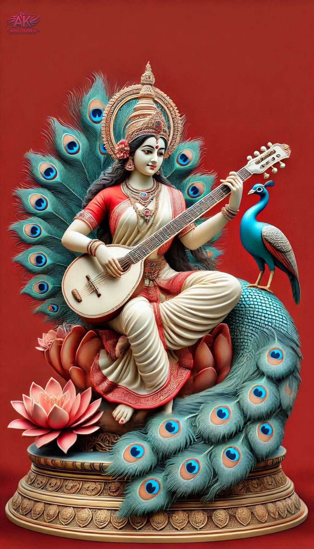 Saraswati Maa playing the Veena