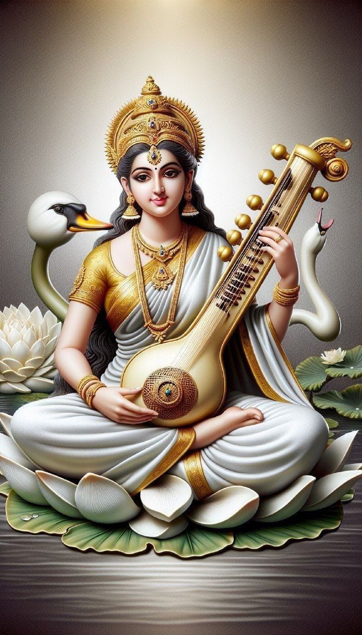 Saraswati Maa playing the veena