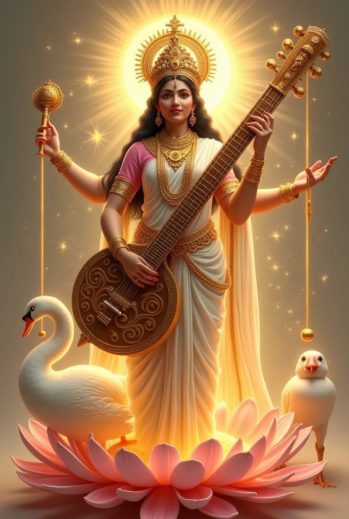 Saraswati Maa playing the veena