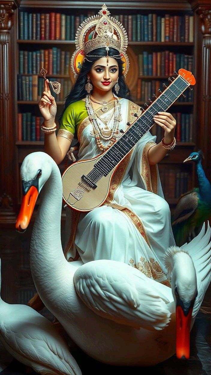 Saraswati Maa playing the Veena