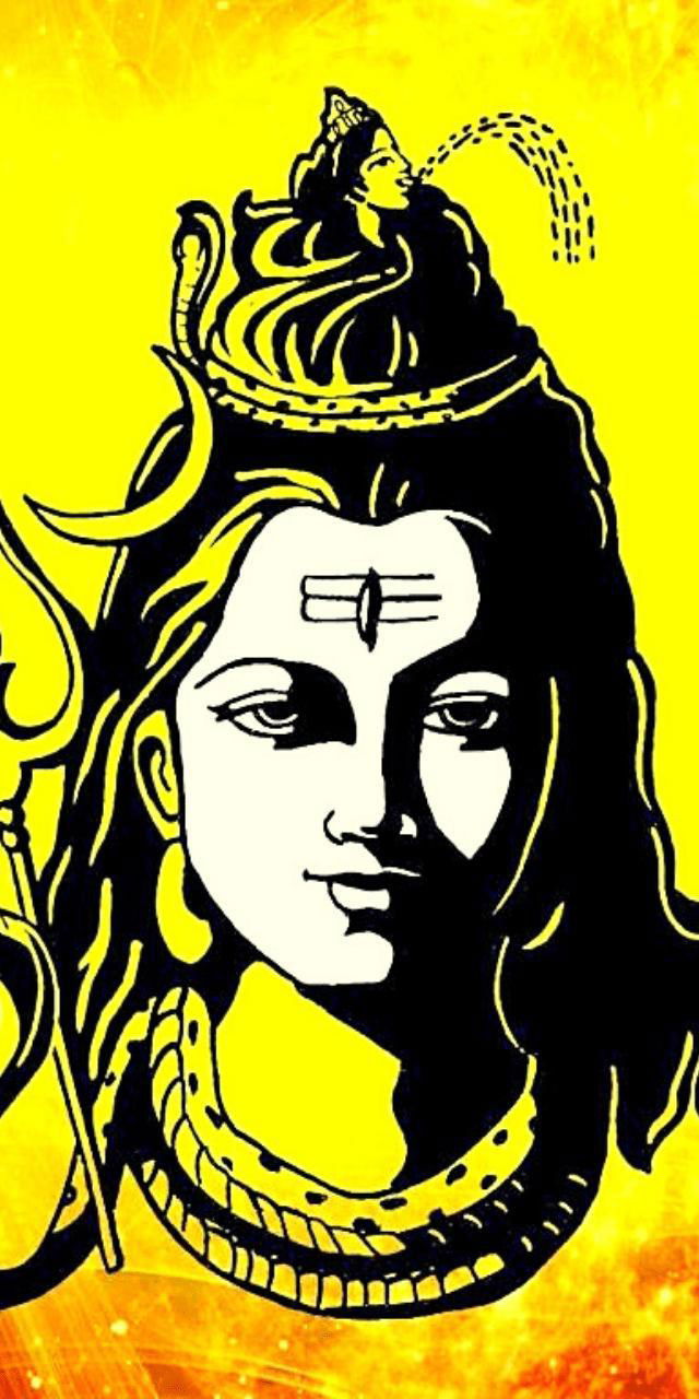 Lord Shiva with Parvati illustration