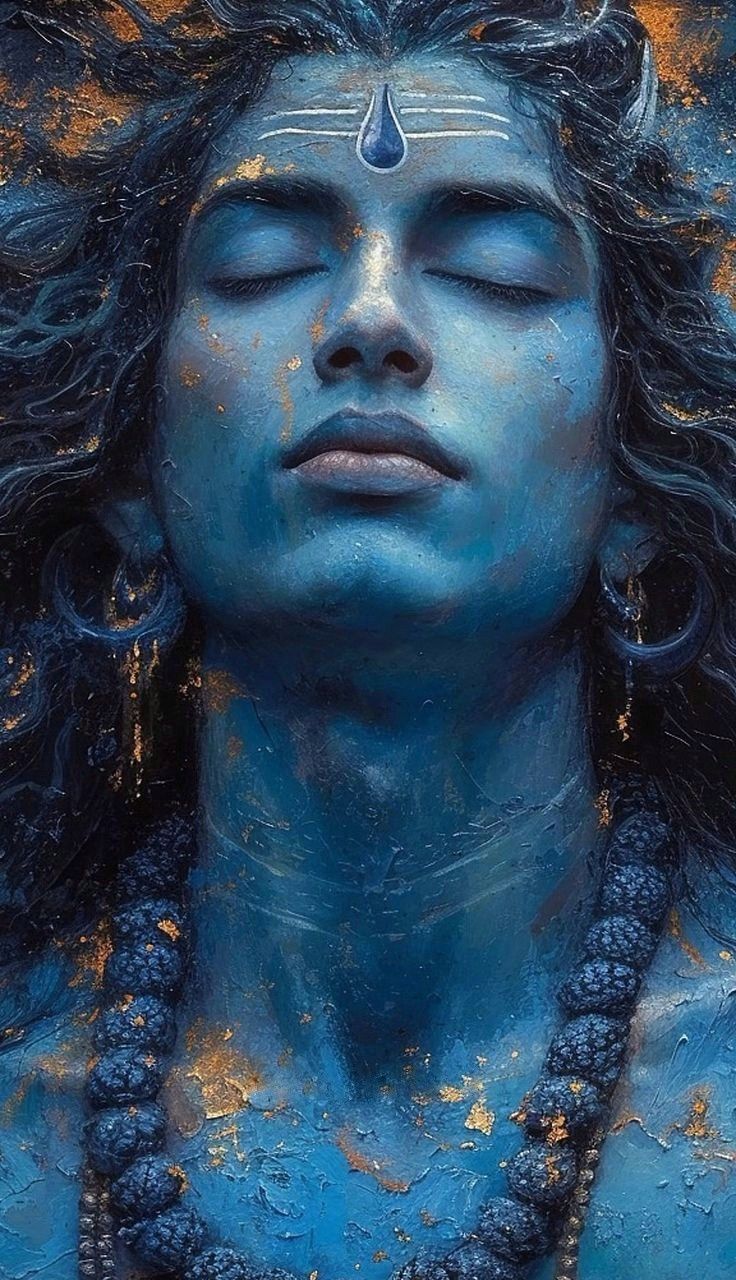 Serene portrait of Lord Shiva’s face