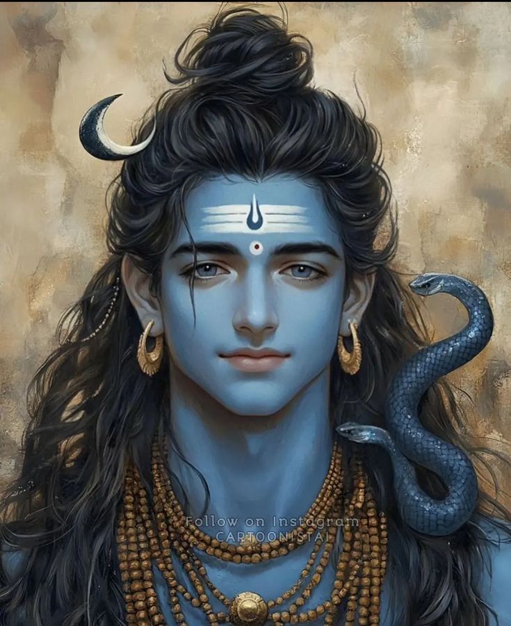 Lord Shiva portrait, serene and divine