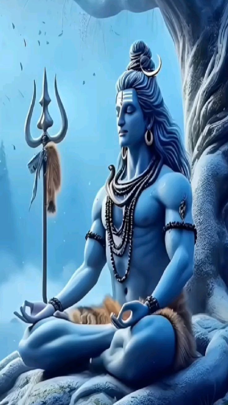 Meditating Shiva in the Himalayas