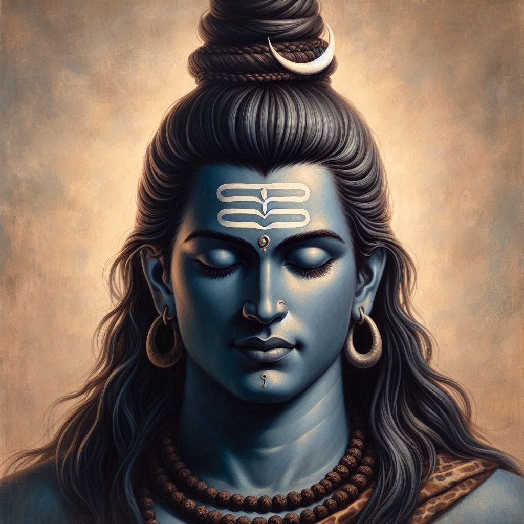 Lord Shiva in deep contemplation.