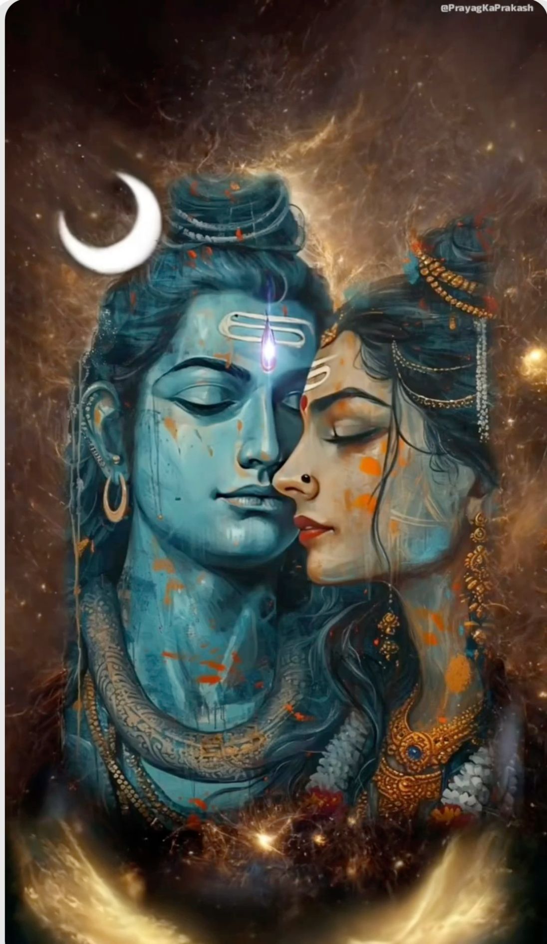 Shiva Parvati divine cosmic embrace