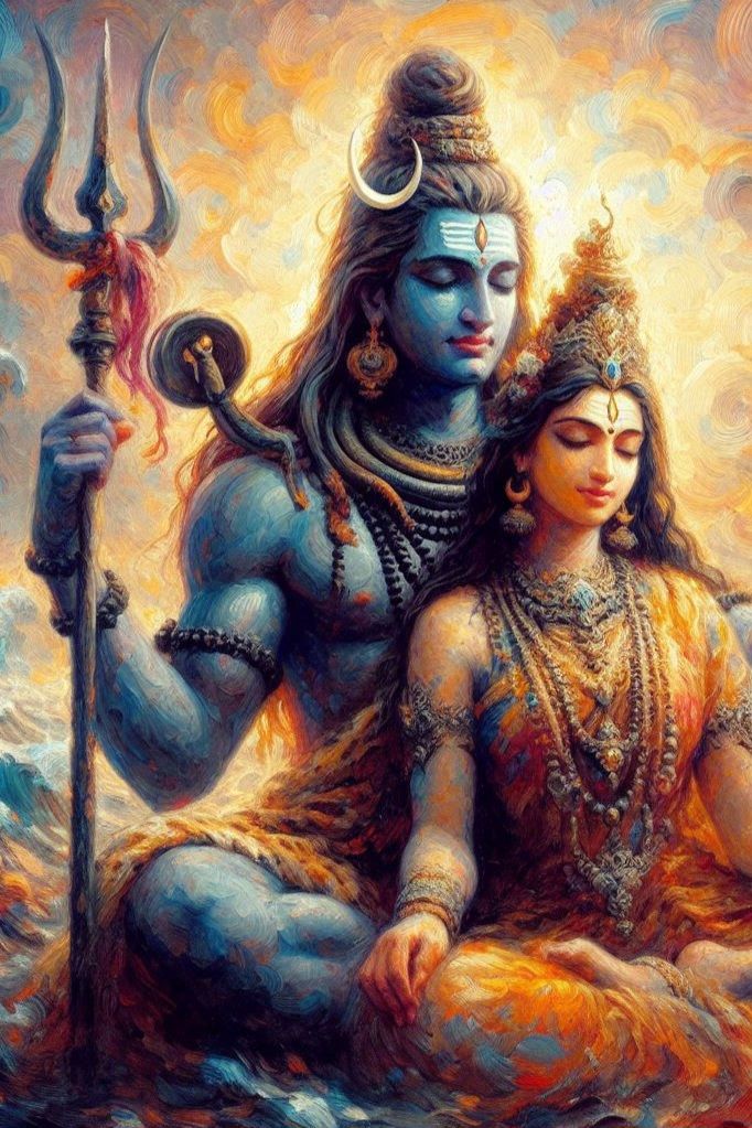 Shiva Parvati divine cosmic couple