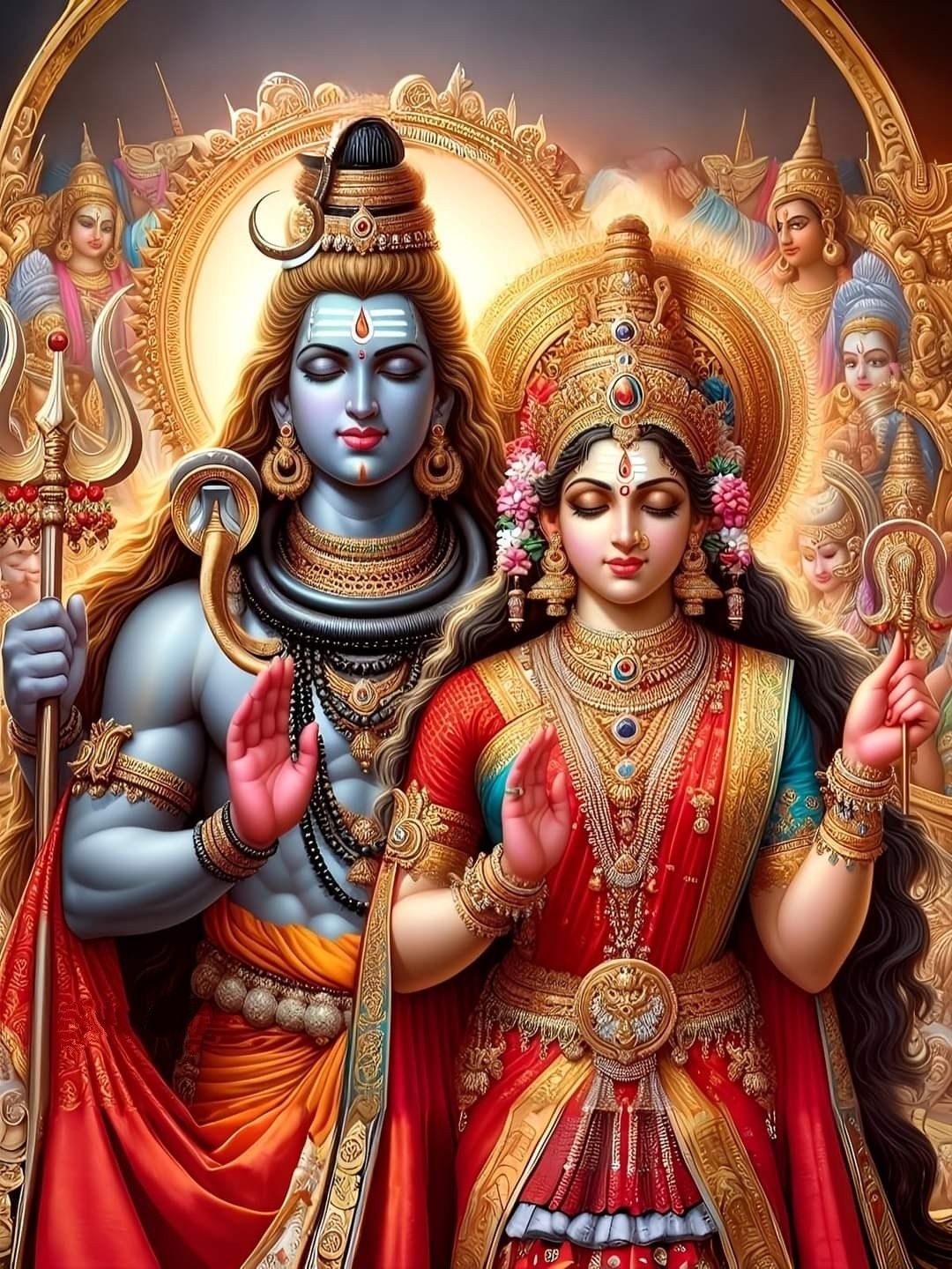 Shiva and Parvati, divine couple