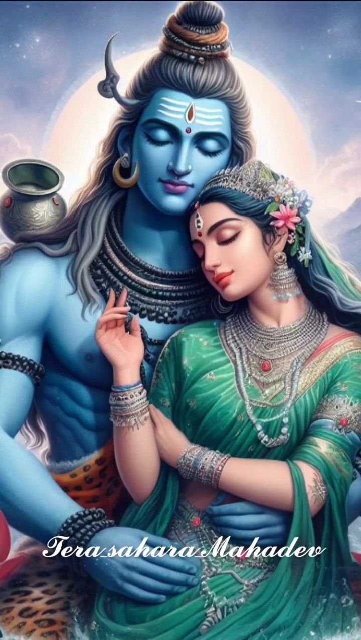 Shiva Parvati divine love embrace