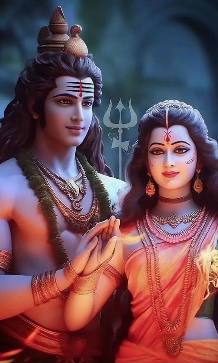 Shiva Parvati divine couple wallpaper