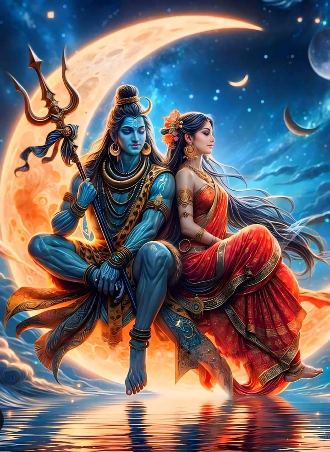 Shiva and Parvati on Mount Kailash