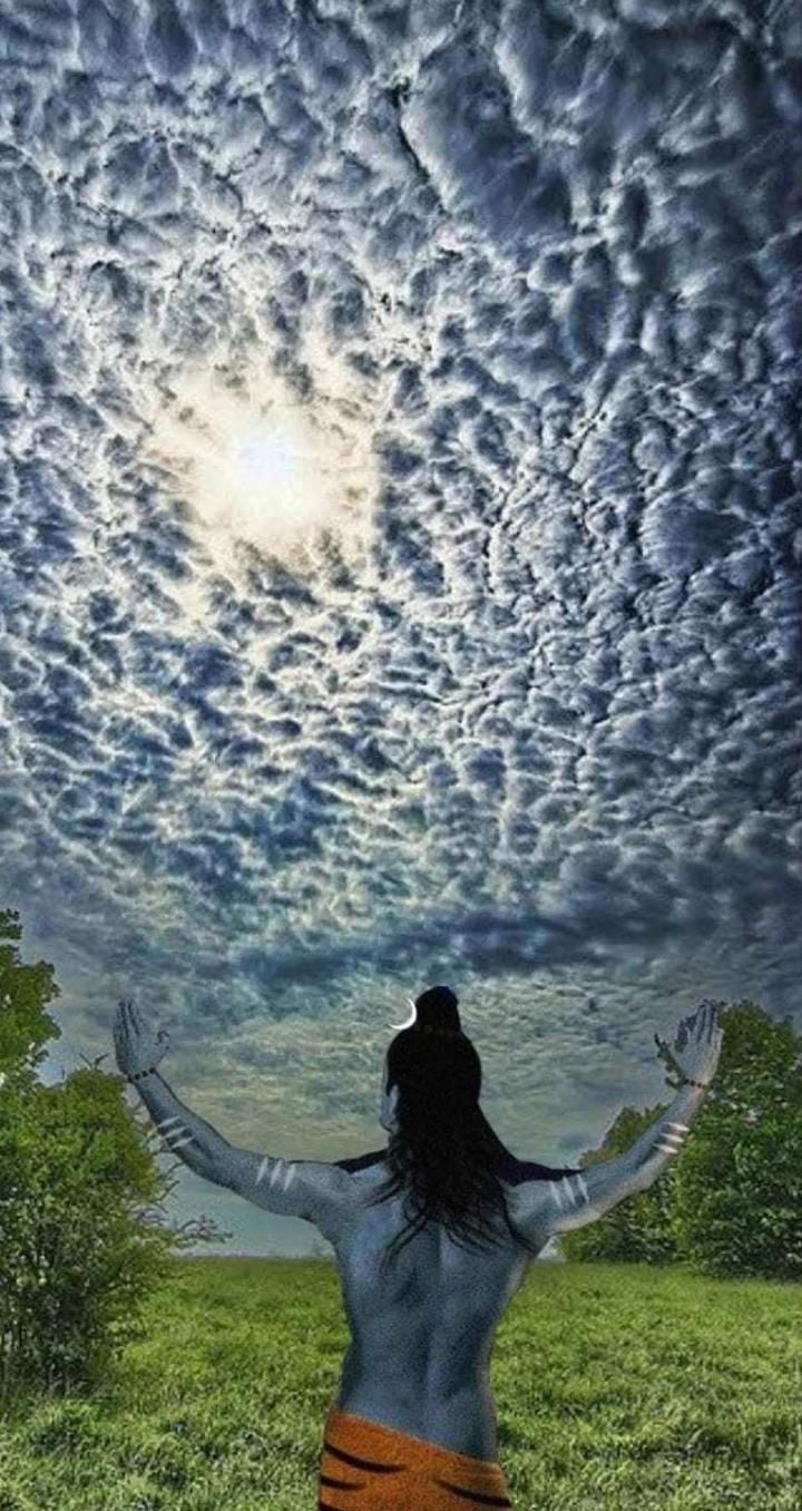 Shiva embracing the celestial sky.