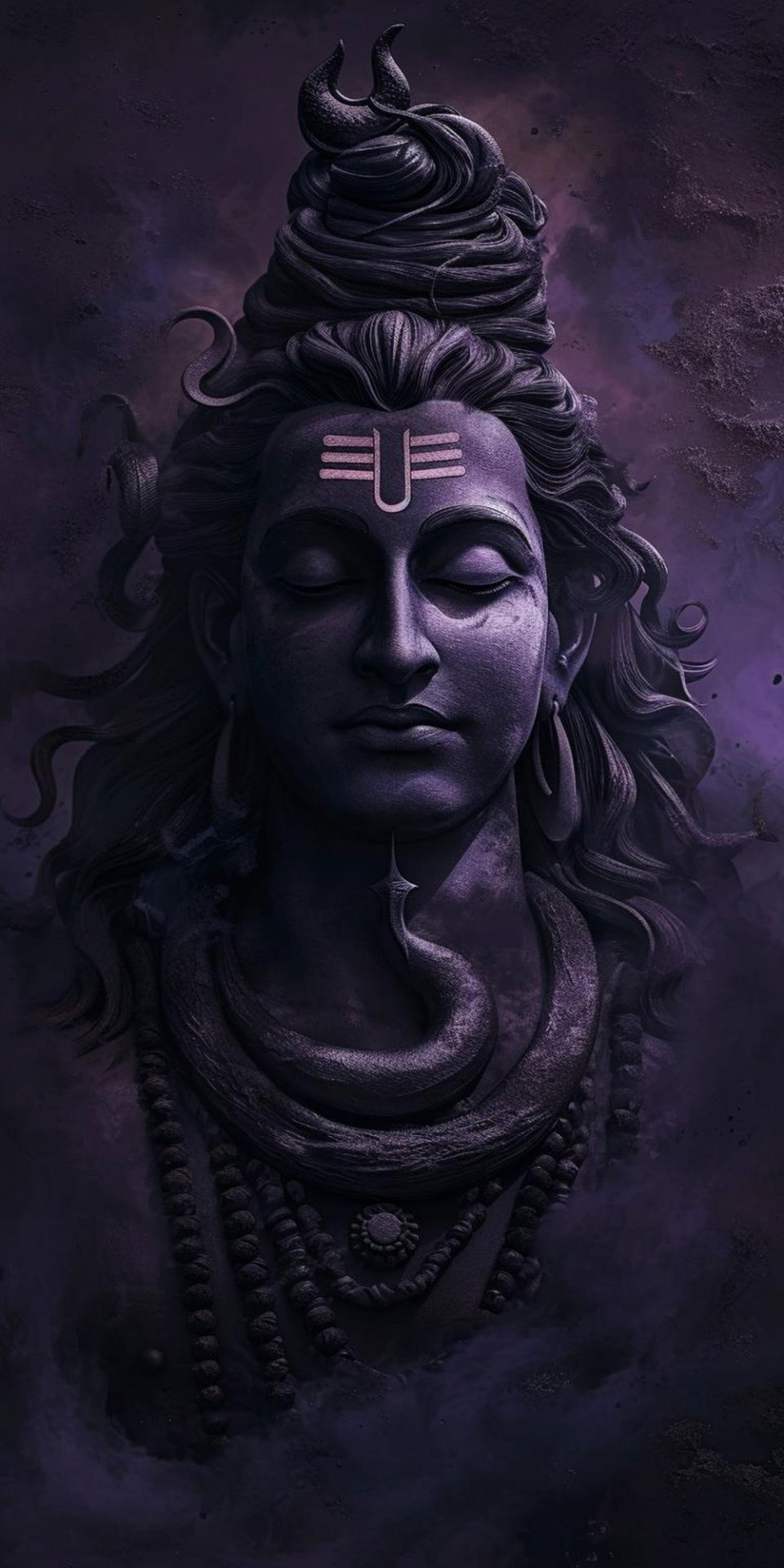 Meditative Shiva with serpent and trident