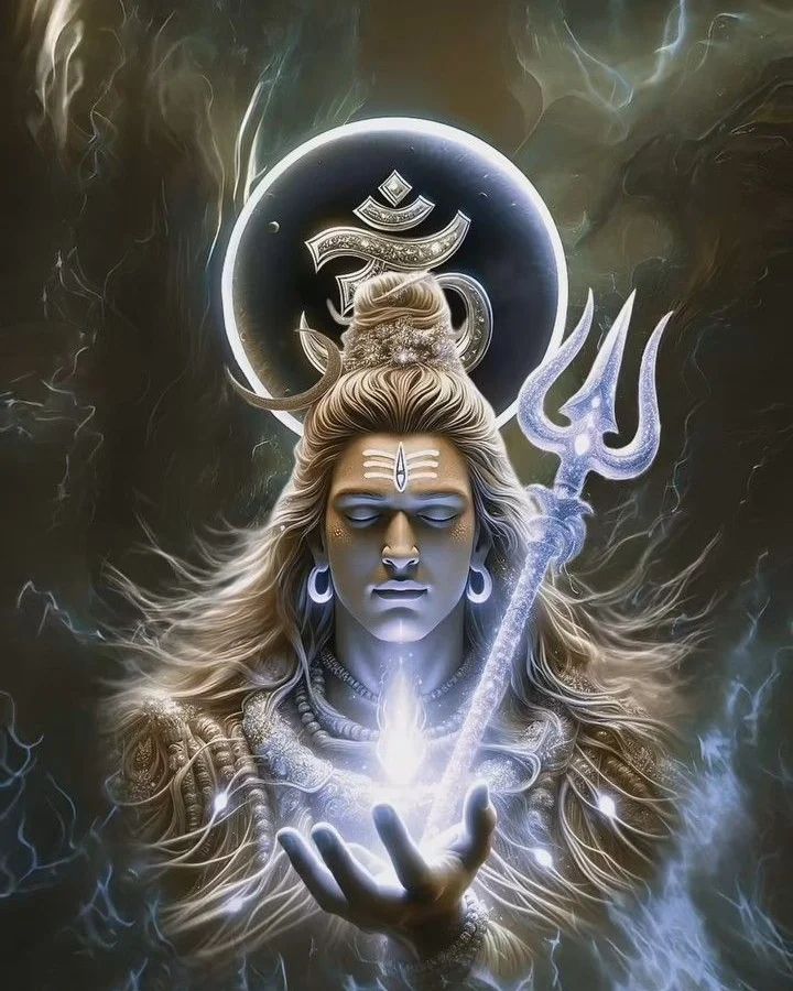 Lord Shiva radiating divine energy