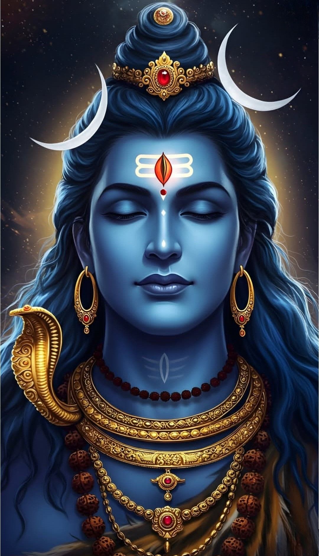 Lord Shiva serene cosmic portrait