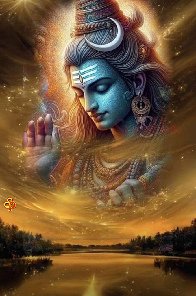 Meditating Shiva amidst the cosmos