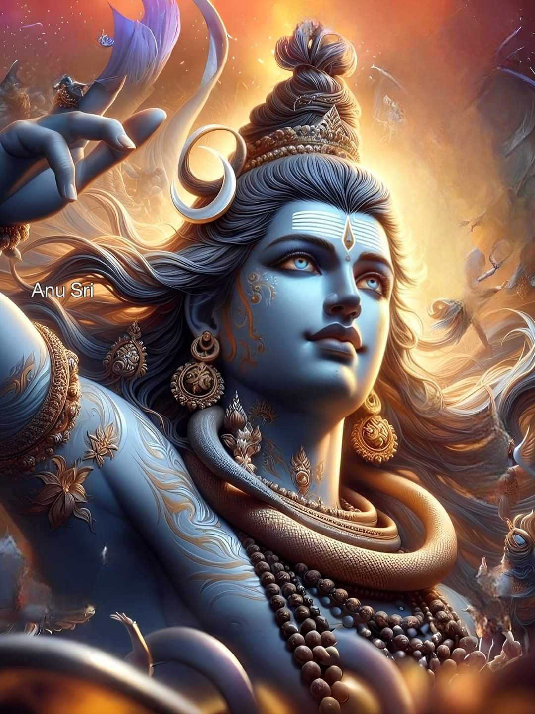 Lord Shiva\'s divine and serene face