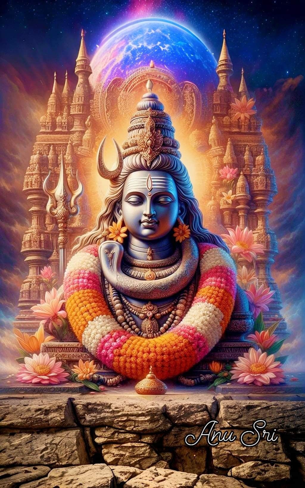 Lord Shiva in meditative cosmic pose