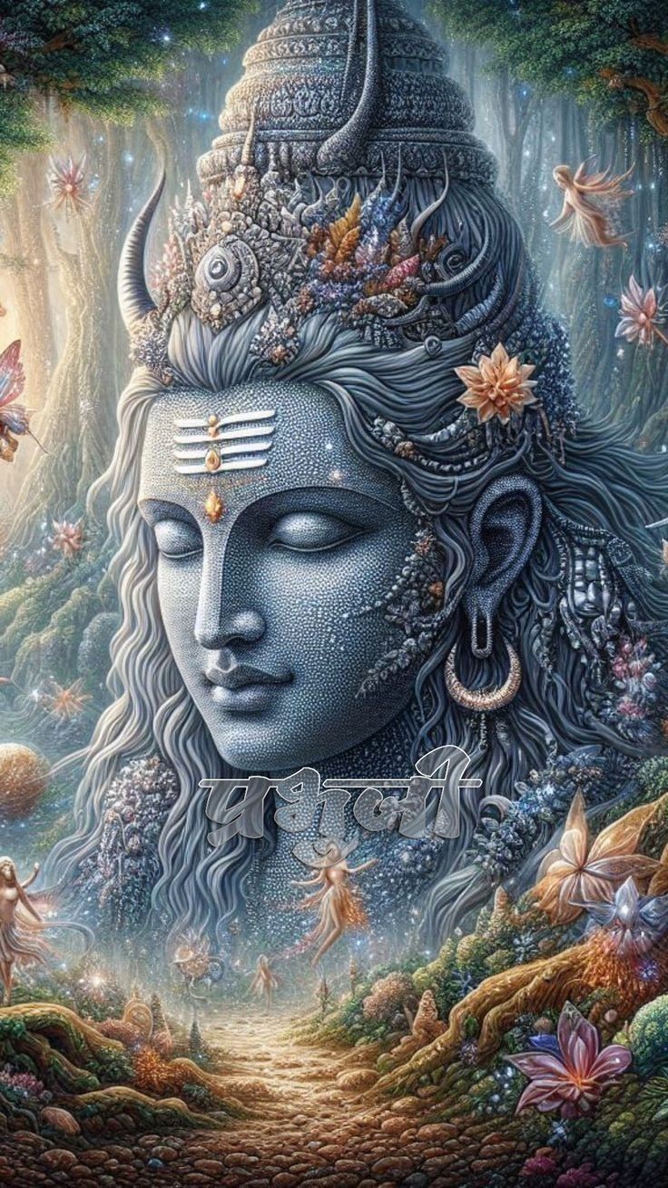 Lord Shiva celestial forest portrait