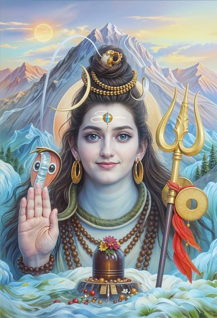 Lord Shiva in the Himalayas