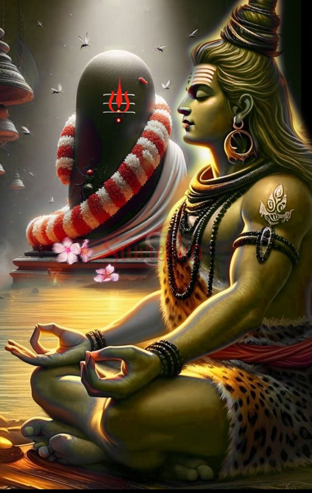 Meditating Shiva with Lingam and Snake