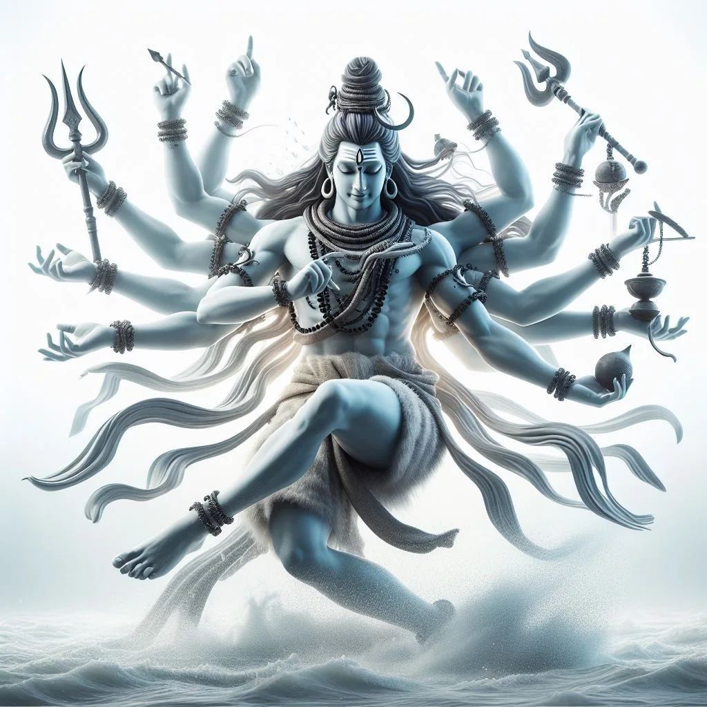 Shiva performing the cosmic Tandava dance