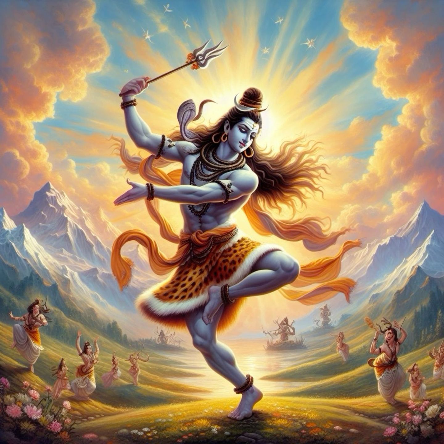 Shiva performing the divine Tandava dance