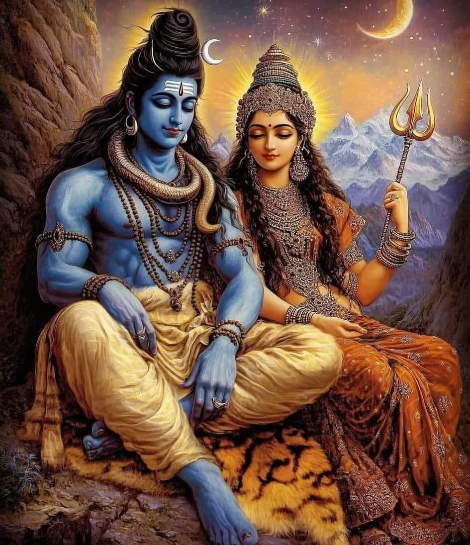 Shiva and Parvati in the Himalayas