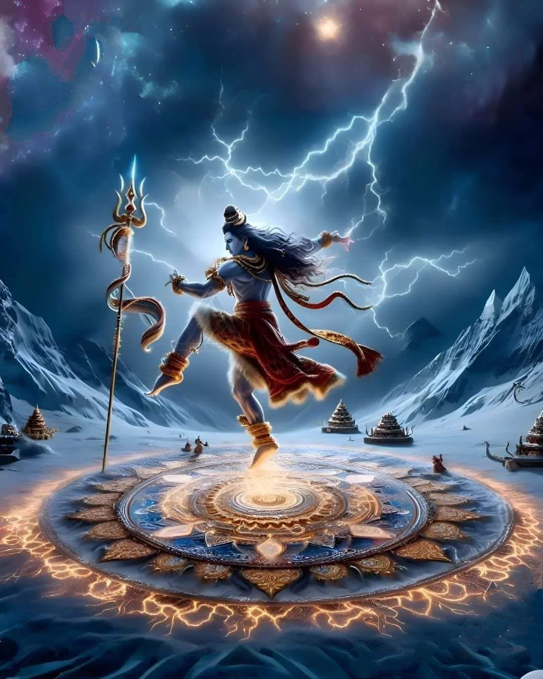 Shiva performing cosmic Tandava dance