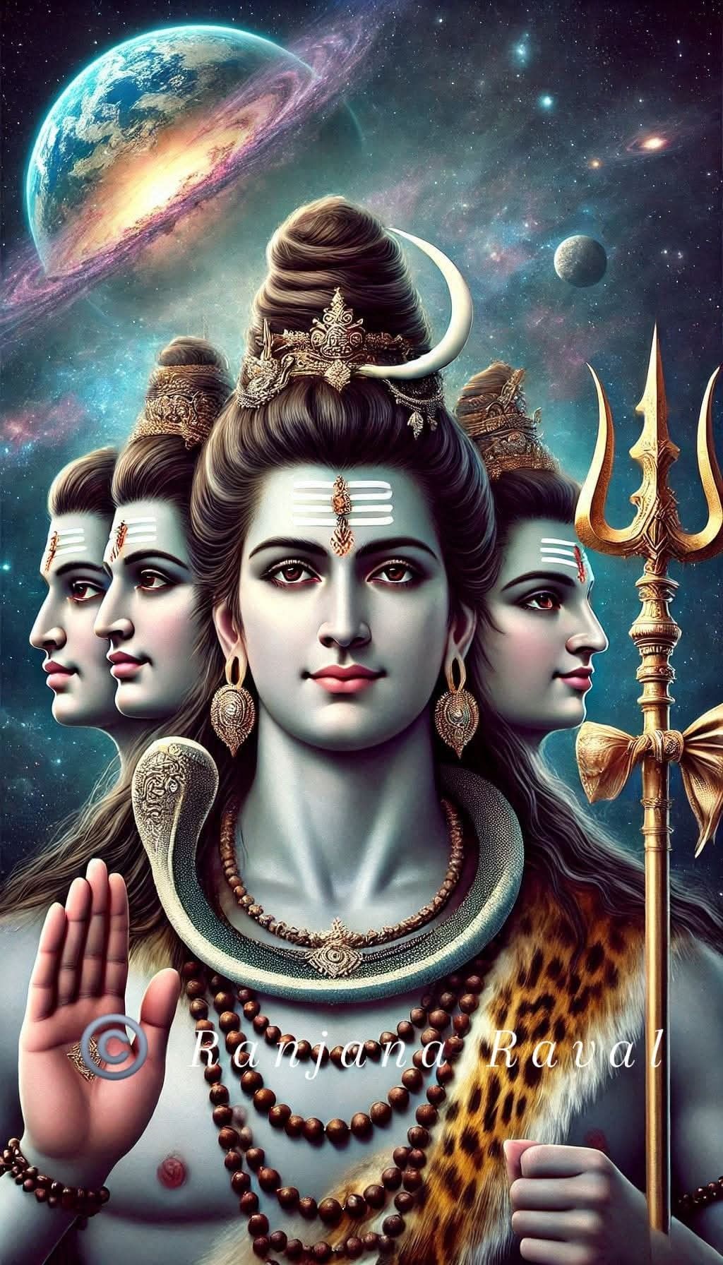 Lord Shiva in cosmic, divine form