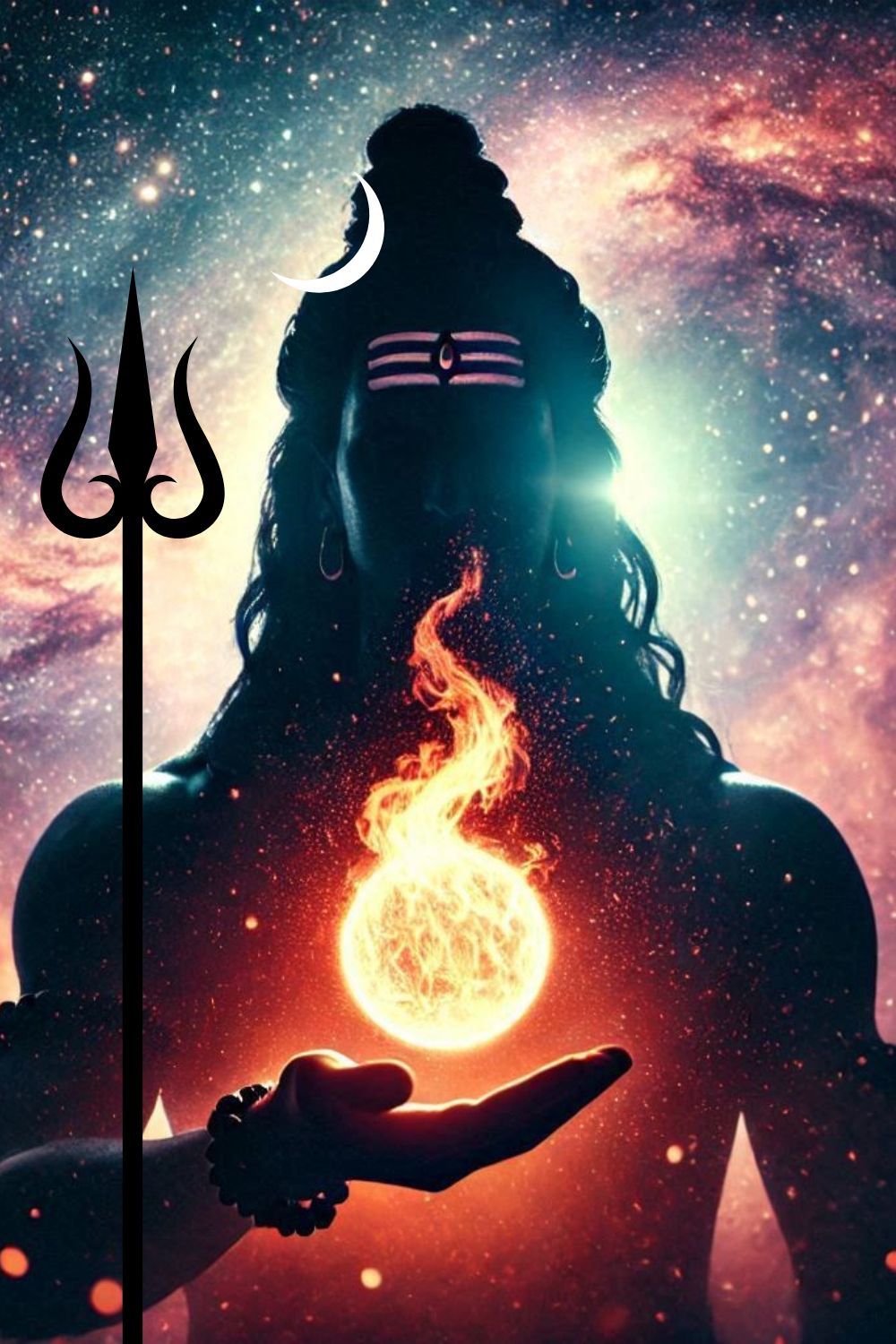 Shiva holding the universe in his hand