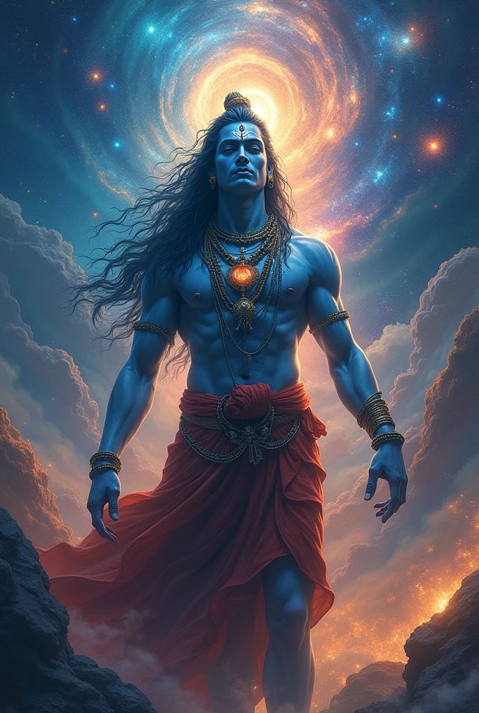 Lord Shiva in cosmic galactic form