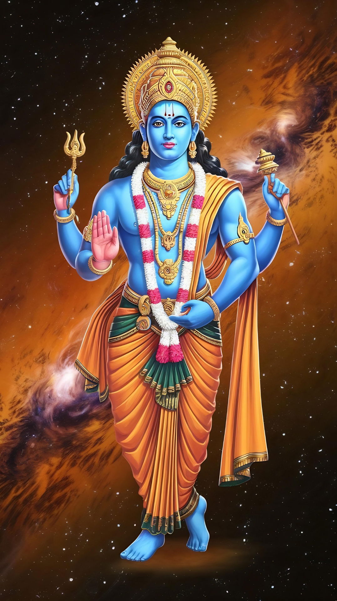 Lord Shiva amidst the cosmic universe