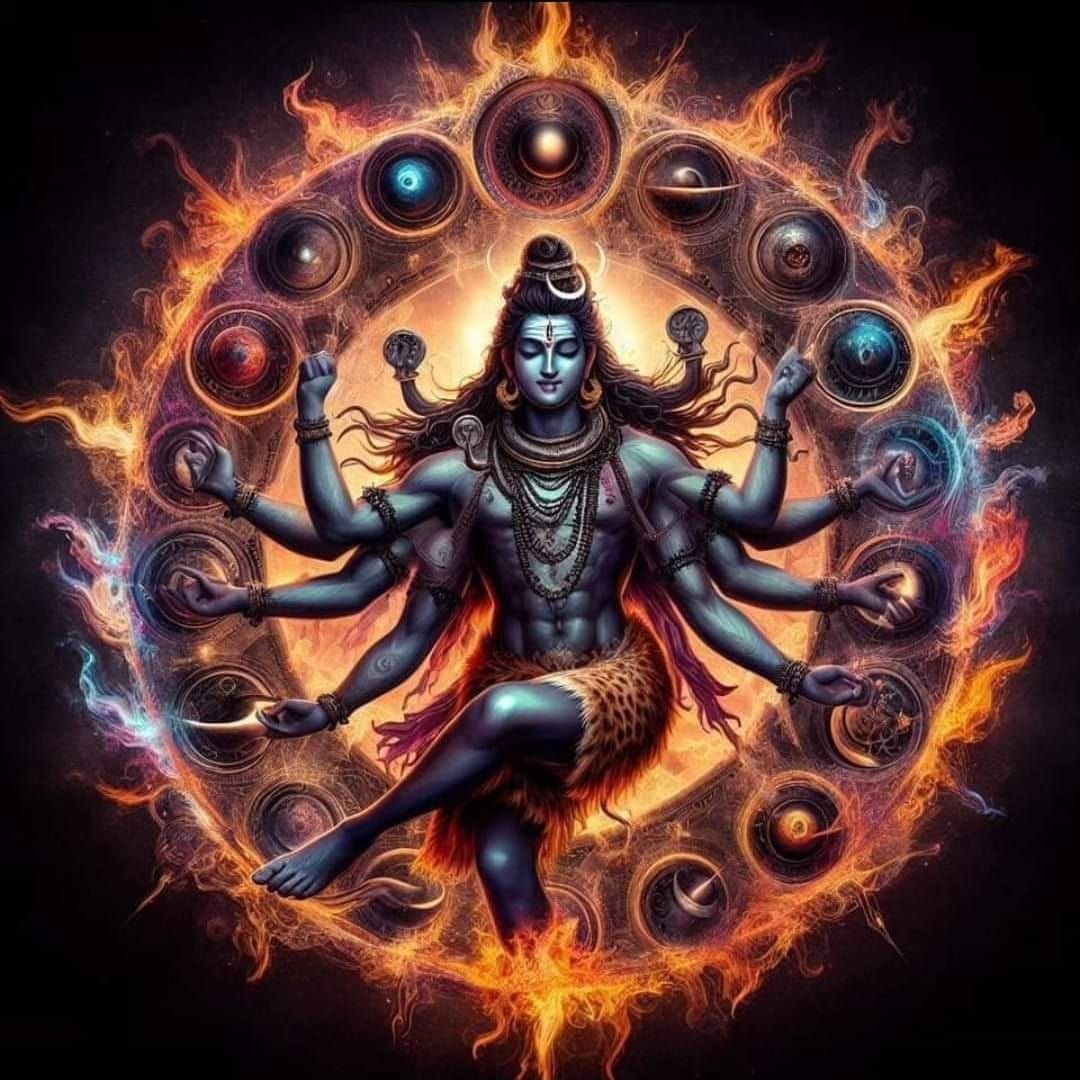 Lord Shiva dancing cosmic energy
