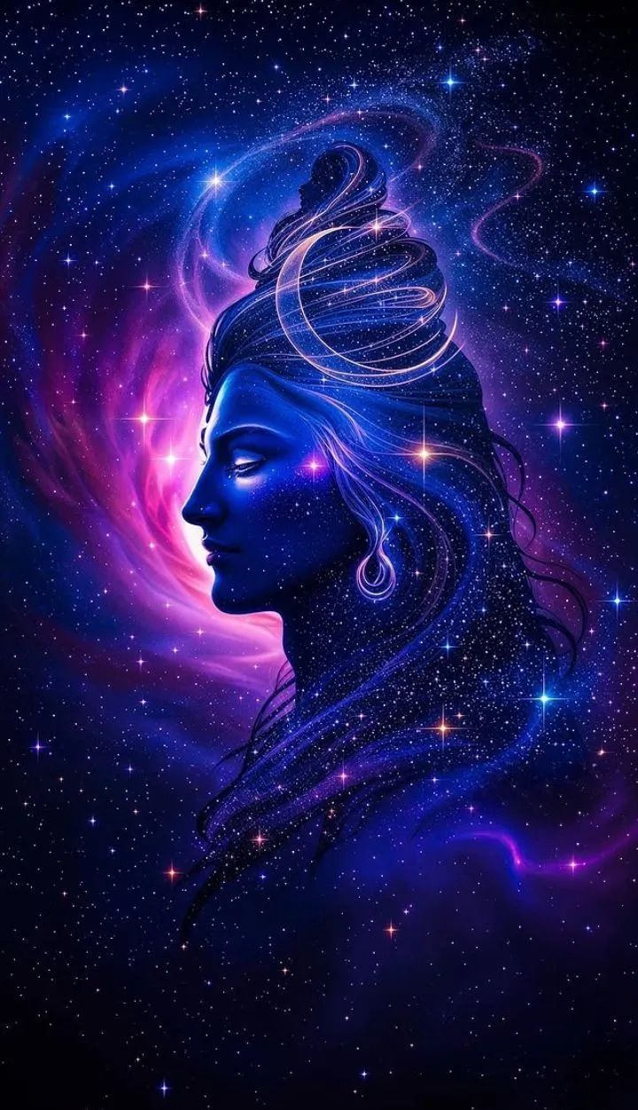 Shiva amidst a cosmic galaxy