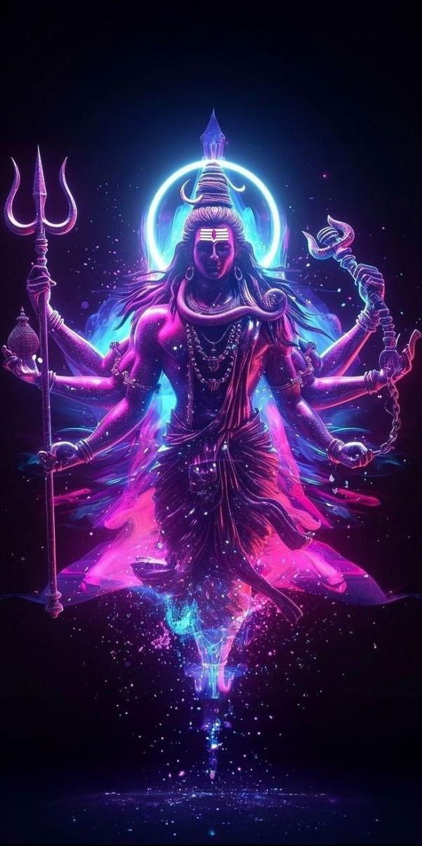 Shiva radiates cosmic energy and power