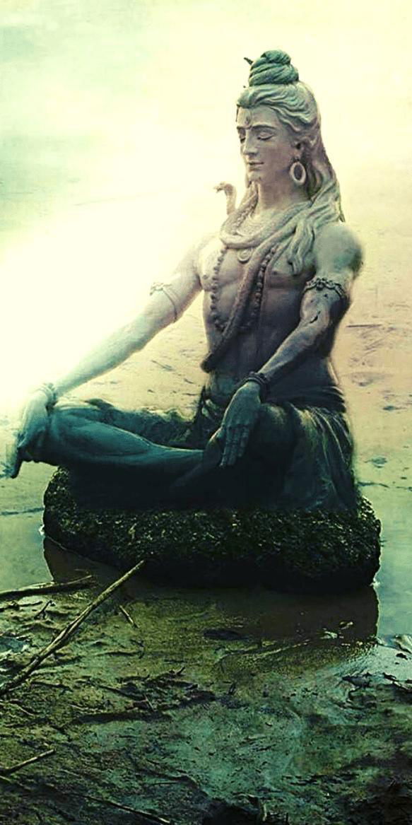 Meditating shiva in the Himalayas