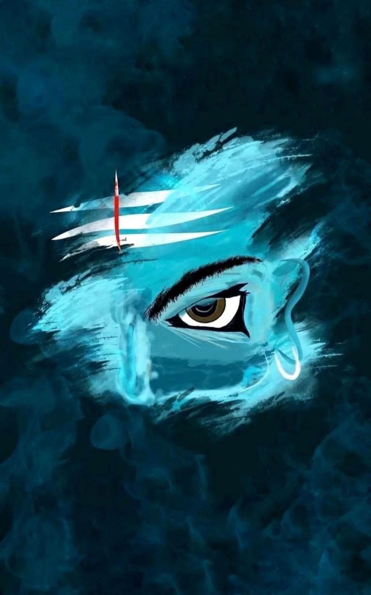Shiva\'s piercing blue eye, cosmic energy