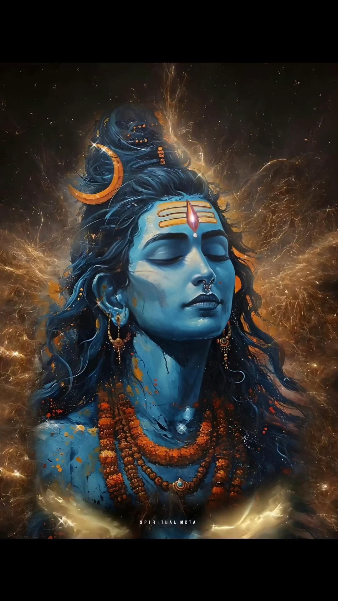Lord Shiva cosmic portrait divine wallpaper
