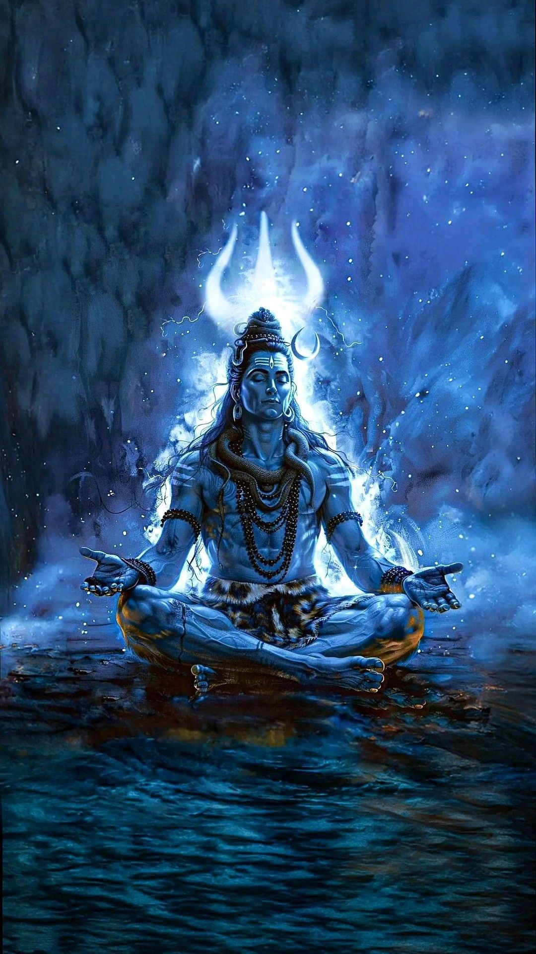 Meditating Shiva in the Himalayas