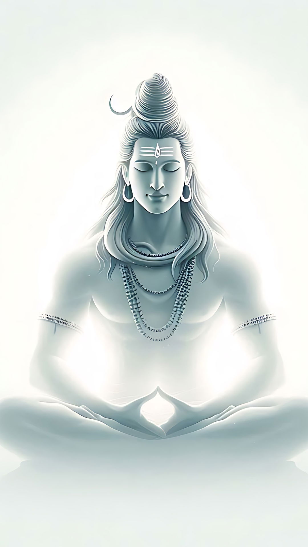 Meditating Shiva in lotus position