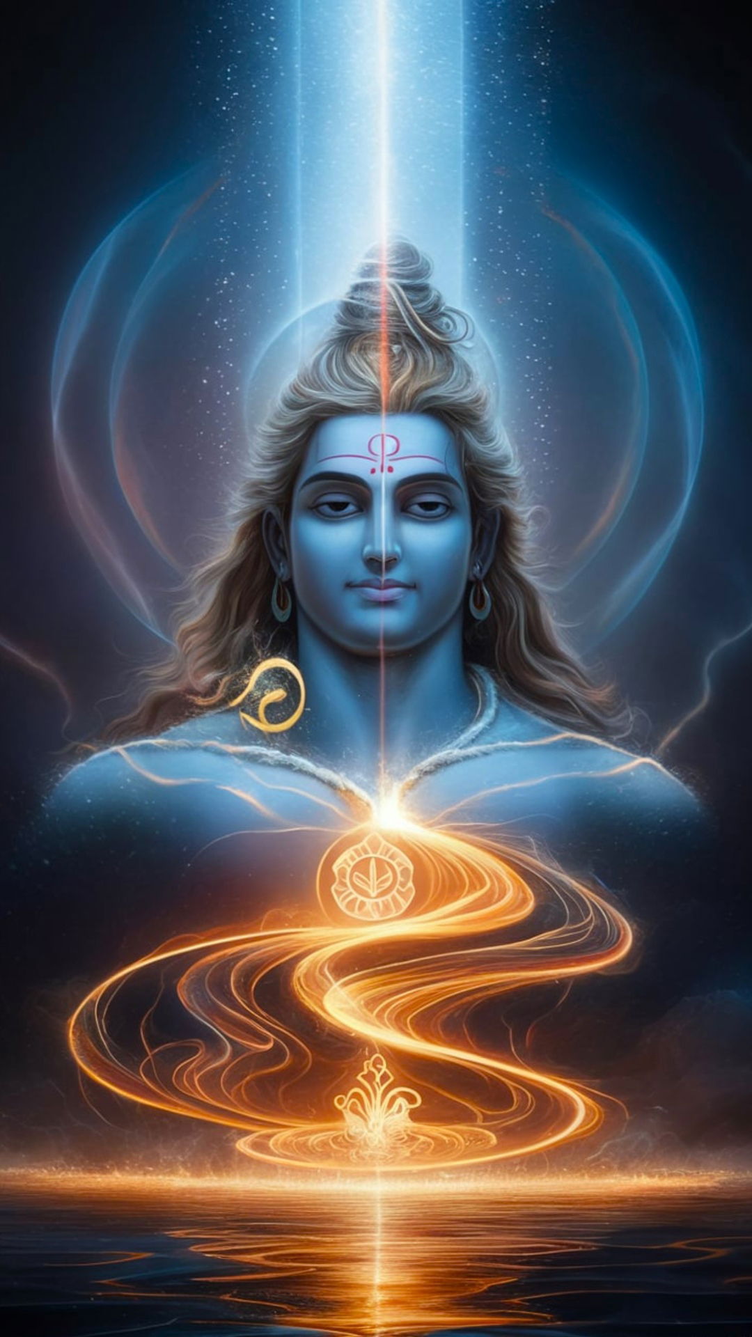 Lord Shiva radiating cosmic energy