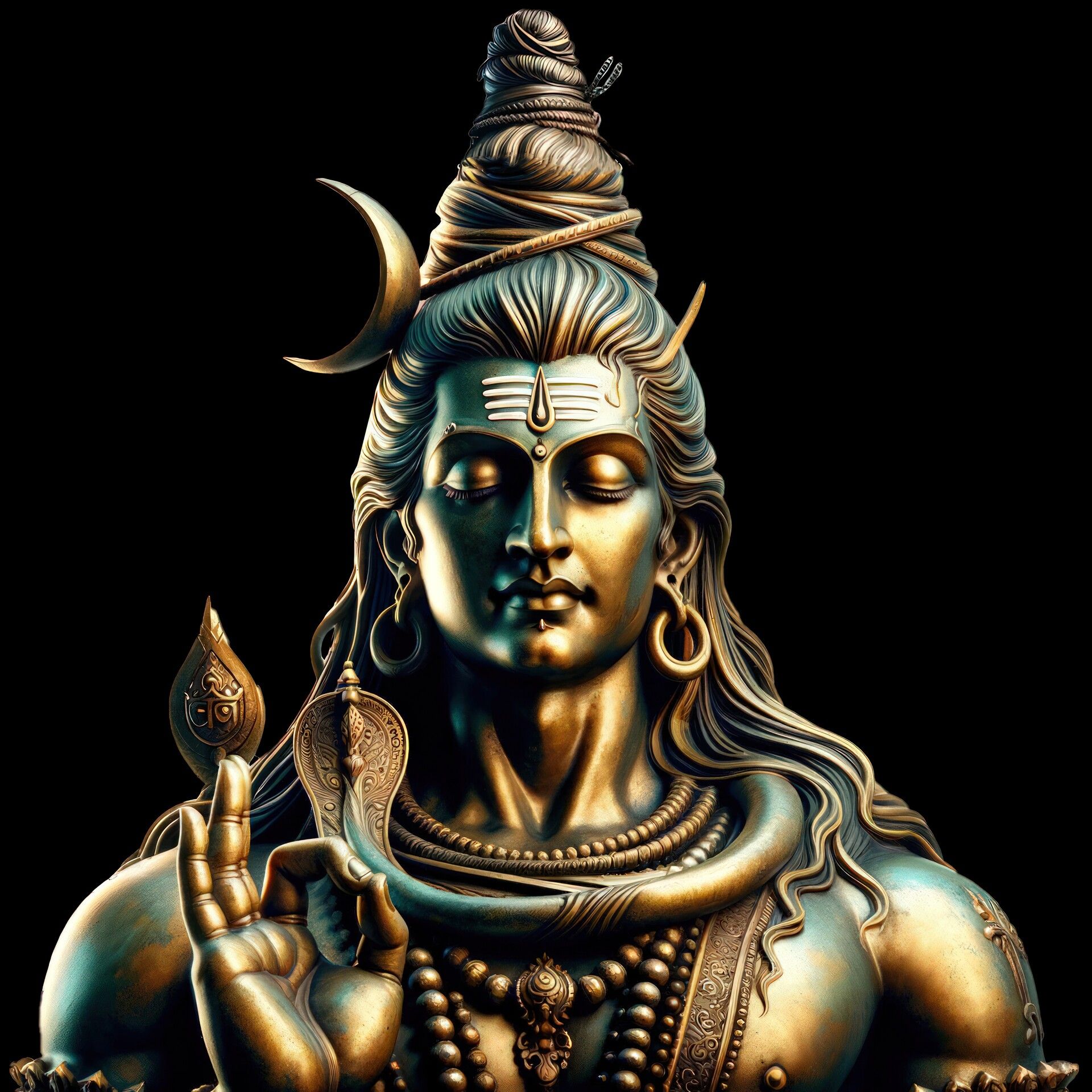 Lord Shiva, the divine observer.