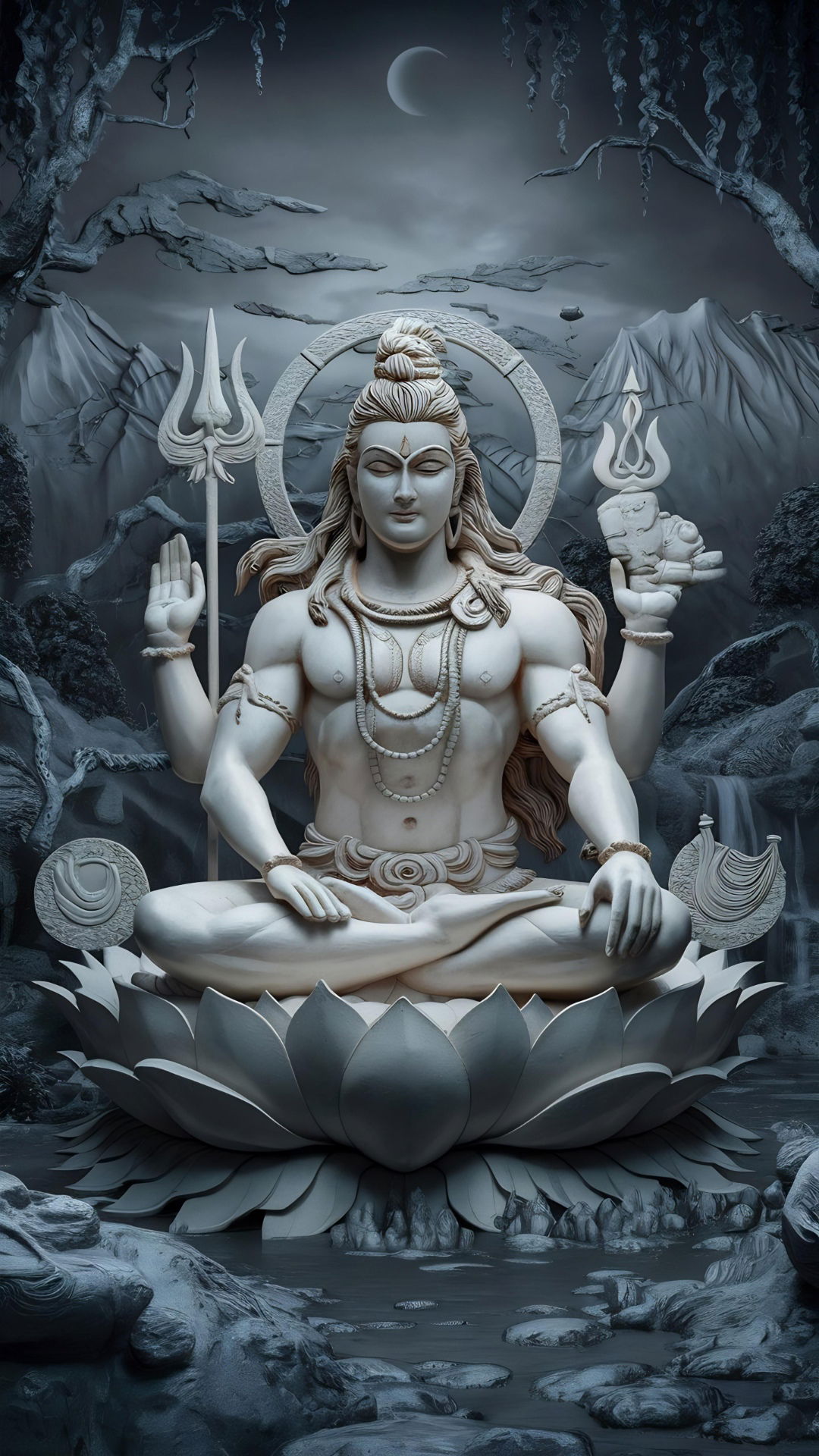 Meditating Shiva in the Himalayas