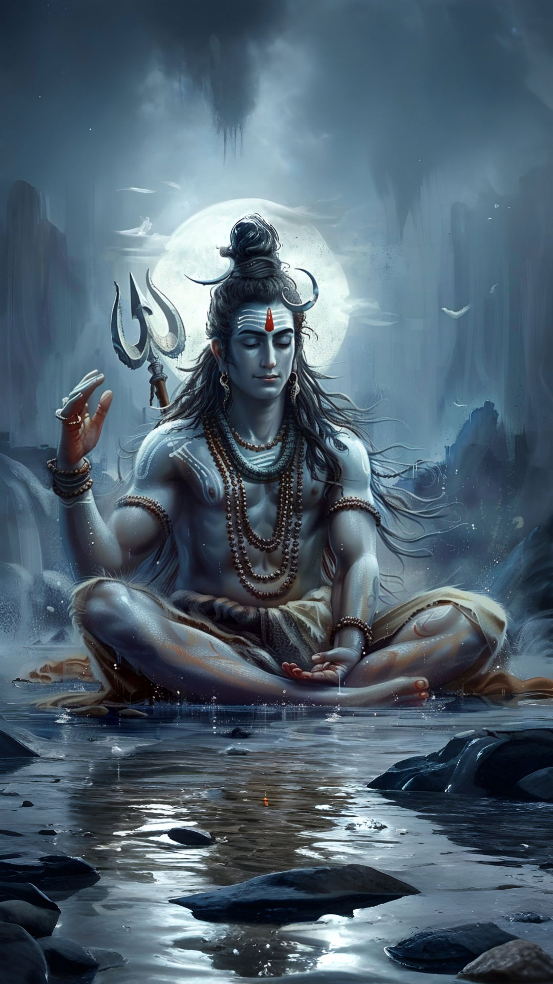 Meditating Shiva in the Himalayas