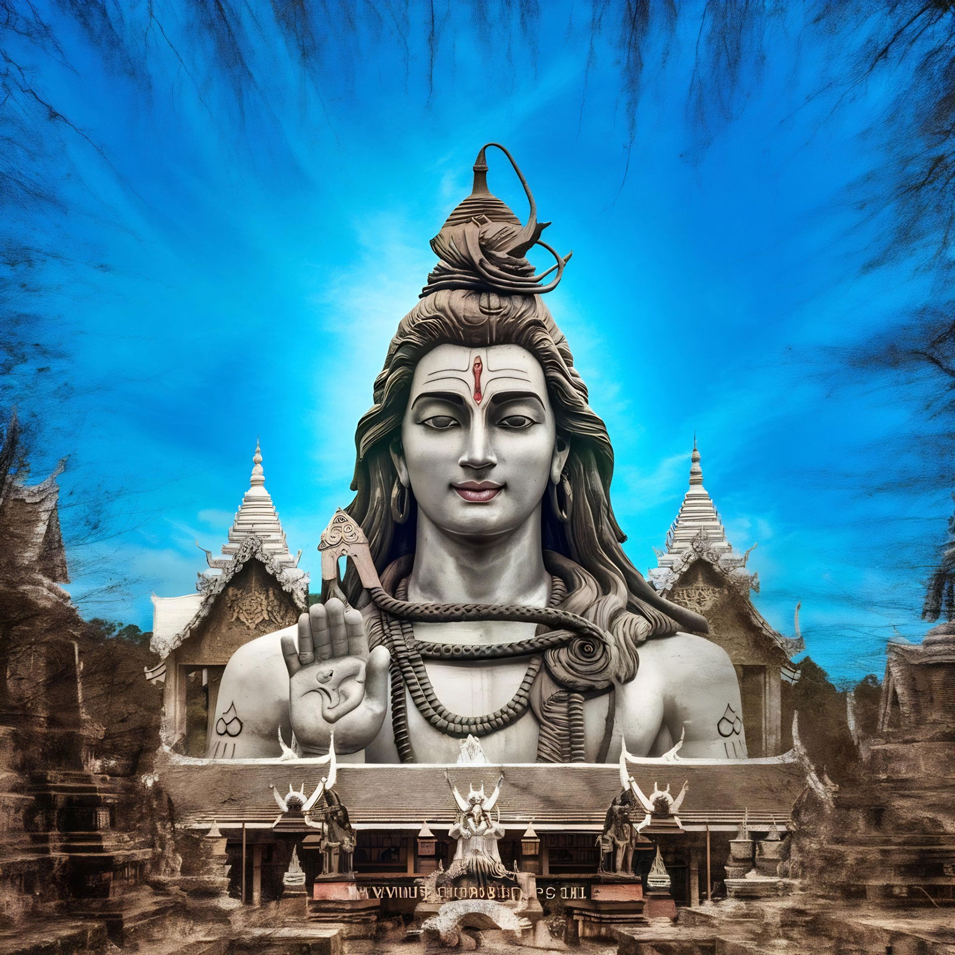 Lord Shiva amidst Himalayan peaks