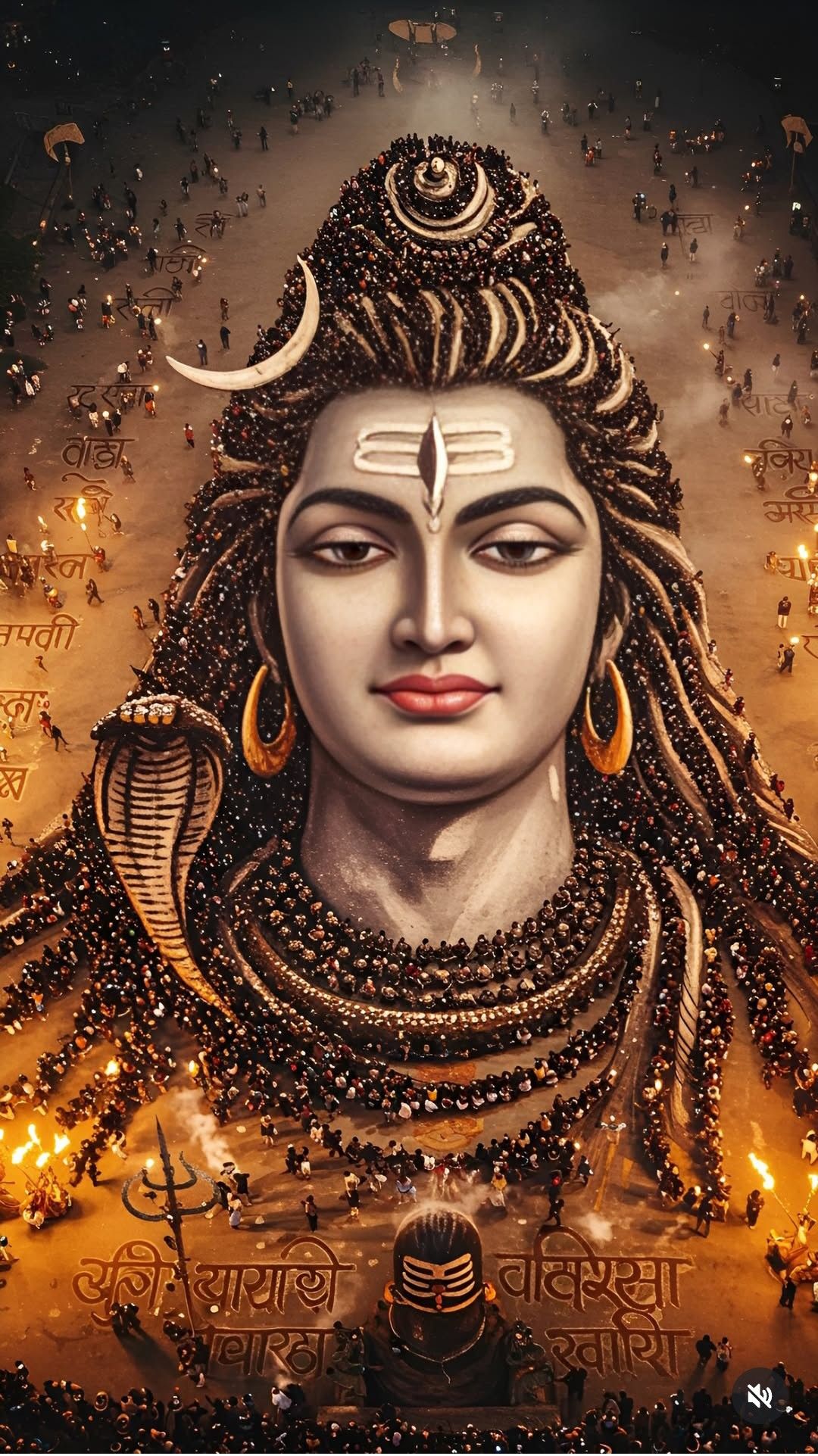 Lord Shiva amidst his devotees
