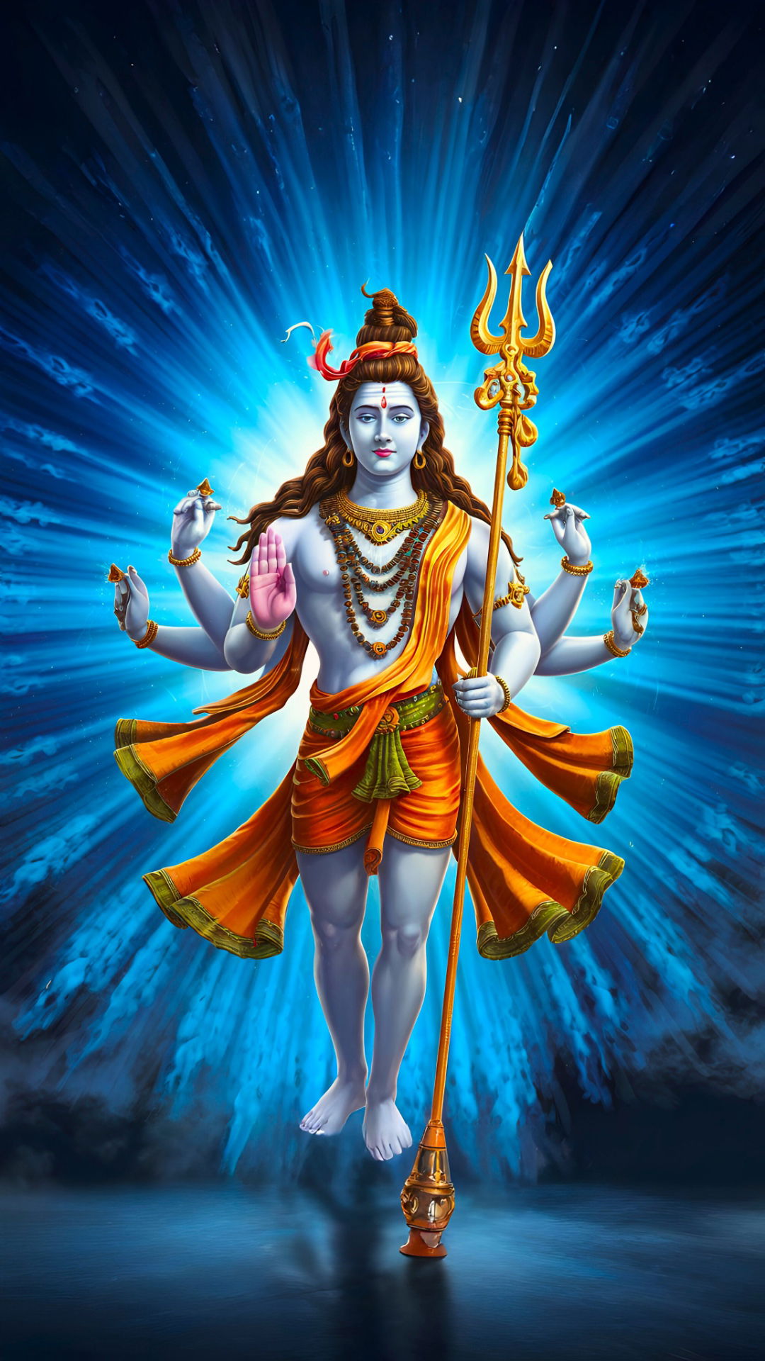 Powerful Shiva holding Trishul