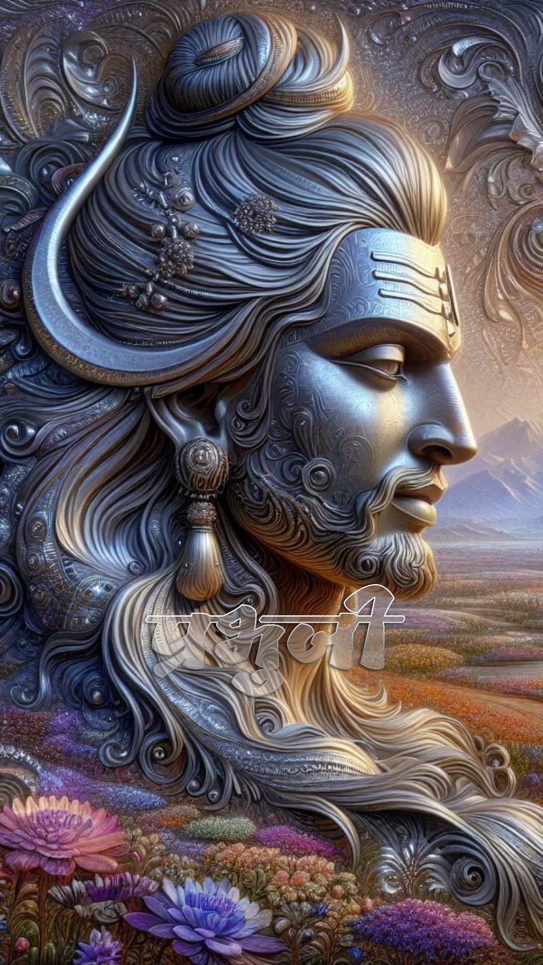Serene portrait of Lord Shiva