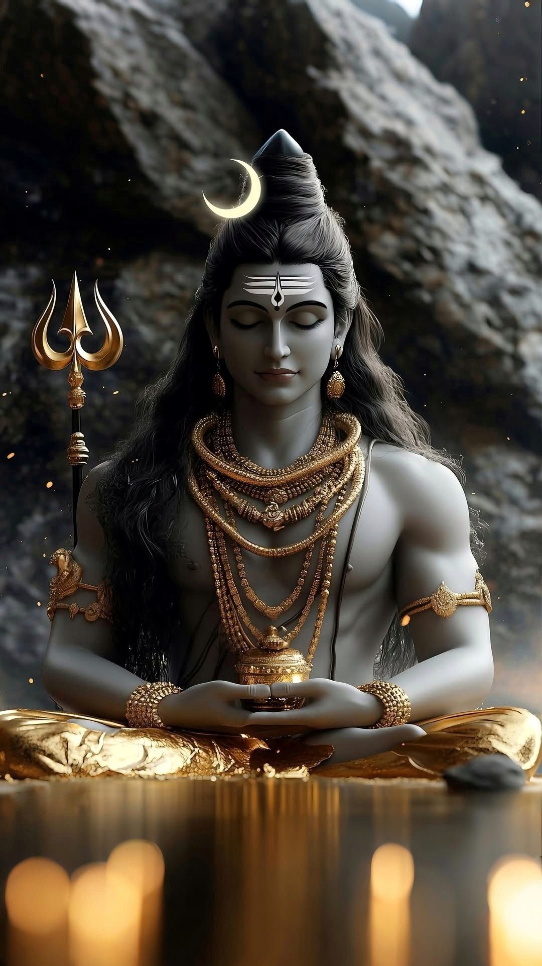 Meditating Lord Shiva in the Himalayas